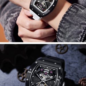 Men's <b>Automatic</b> Mechanical Watch with Stainless Steel Case Silicone Strap Fashion Waterproof Luminous <b>Wristwatch</b> - Product Image 4