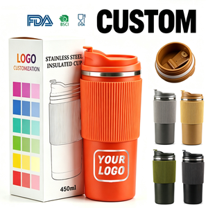 <span class=keywords><strong>Mug</strong></span> personnalisé avec logo, 450 ml, manchon isolant en silicone, tasse à café isolée, bouteille d'eau, bouteille en acier personnalisée, <span class=keywords><strong>garde</strong></span> <span class=keywords><strong>au</strong></span> <span class=keywords><strong>chaud</strong></span> - Product Image 1