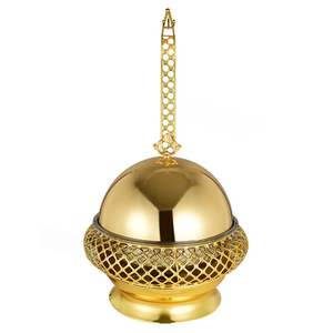 Réchaud de table doré en acier inoxydable 8L, réchaud suspendu de luxe, réchaud à alcool isolé pour hôtel et extérieur - Product Image 1