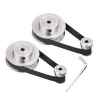2 pièces Poulie de distribution GT2 en aluminium, alésage 5 mm, largeur 6 mm, 60 dents, 200 mm, pour courroie en caoutchouc à boucle fermée, OEM YQY, pour imprimante 3D/machine CNC