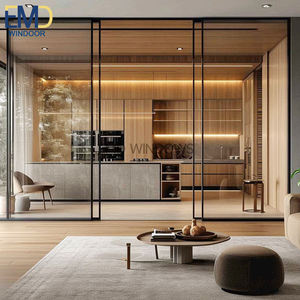 Porte coulissante intérieure avec design contemporain en verre dépoli - Product Image 1
