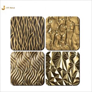 EX191 Customized 201 304 Embossed Stainless Steel <b>Plate</b> Rose Gold Bending Hotel <b>Wall</b> Decorative Sheet 0.5-0.8mm Thickness - Product Image 4