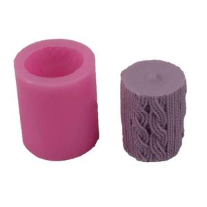 HY 3D, cylindre de <span class=keywords><strong>laine</strong></span> à tricoter, moules de bougie en Silicone, moules de fabrication de bougie, bricolage, moule de bougie, outils d'artisanat - Product Image 4