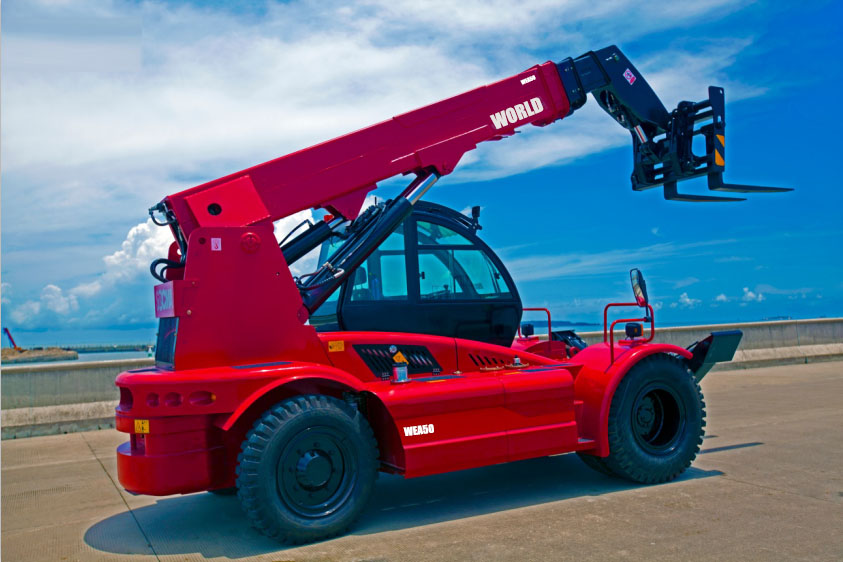 World 5 Ton Rough Terrain Forklift With Certification Telescopic Handler Forklift
