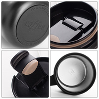 Ensemble de tasses à café en acier inoxydable de 500 ml, 412 g, 3 pièces, 398 g, 2 pièces, tasse à café portable pour les voyages en plein air