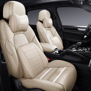 Housses de siège de voiture de luxe en cuir imperméable toutes saisons, durables, entièrement enveloppantes et sur mesure pour Porsche Taycan Turbo S, Cayenne et <span class=keywords><strong>911</strong></span> Turbo S - Product Image 3