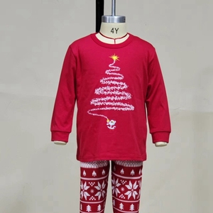 2025 Piyama Natal Hangat Motif Bunga untuk Keluarga, Bahan Rajut Polyester/Katun, Set Piyama Wanita Pria Anak, Liburan Musim Gugur - Product Image 6