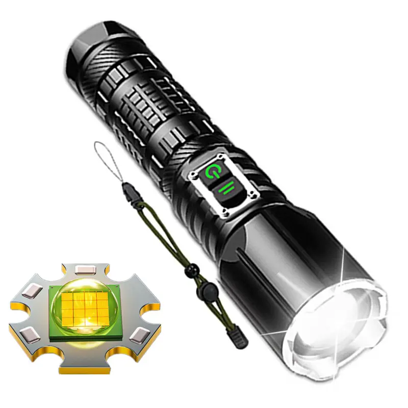 2022 Newest XHP160 Powerful Flashlight 18650 LED Rechargeable Flashlight XHP70 Torch Light Waterproof Lantern Hand Lamp for Gift