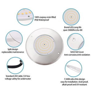 Éclairage de <span class=keywords><strong>piscine</strong></span> <span class=keywords><strong>LED</strong></span> RGB étanche <span class=keywords><strong>avec</strong></span> télécommande PAR 56, lampe murale sous-marine, indice de protection IP68, corps en PC pour piscines - Product Image 2