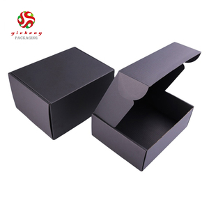 Custom Printed Black Boxes Packaging Shoe Cardboard Mailer Box Flip Cover Corrugated Cardboard Shipping Box