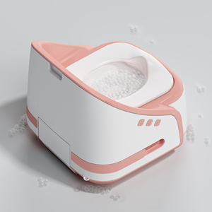 Multifuncional lindo dibujos animados bebé inodoro orinal entrenador orgánico piso montado plástico baño olla para niños - Product Image 3