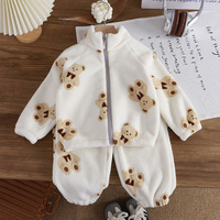 Pyjama d'hiver personnalisé pour bébé de 0 à 9 ans, ensemble épais et chaud pour la maison, vêtements pour enfants garçons et filles, ensemble de pyjamas pour enfants