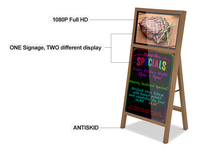 Affichage numérique LCD intérieur 21,5 pouces avec tableau d'écriture LED Publicité pour l'affichage du menu des restaurants