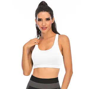 Blank Polyester Sportswear für den Export von Plain High Support Sublimation White Sport Bra