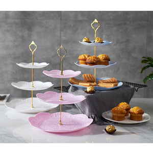 Soporte de placa de melamina de plástico de 2 niveles de grado superior <span class=keywords><strong>para</strong></span> pastel, postre, fruta KTV, herramientas de pastel de calidad superior - Product Image 5