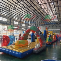 Parc aquatique gonflable géant pour adultes, jeux aquatiques, parcours d'obstacles, combinaison de jeux sportifs