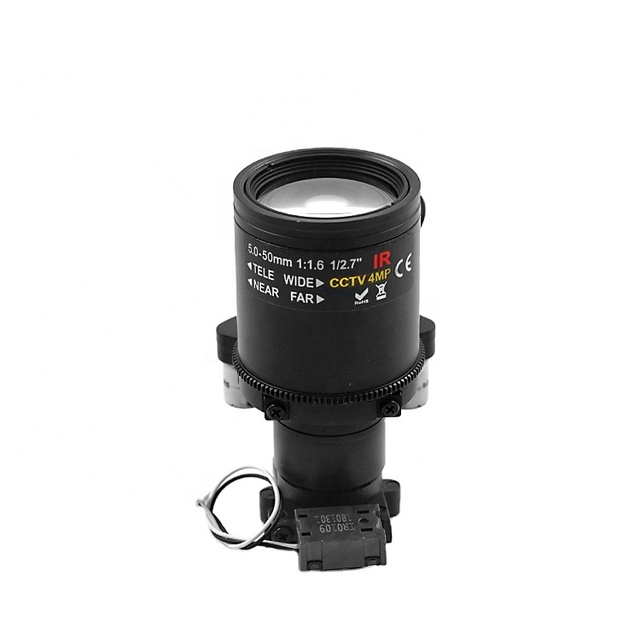 YTOT 4MP 5-50mm Motorized Zoom Lens D14 Mount IR Corrected Manual Zoom CCTV Lens for Security Camera 100m IR Distance
