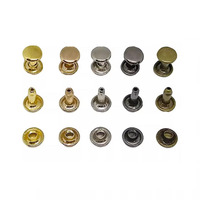 Boutons-pression double tête pour jeans, rivets personnalisés bon marché pour cuir avec techniques de placage