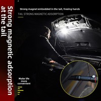 Nouvelle lampe torche multifonctionnelle T6/L2 en alliage d'aluminium haute luminosité avec zoom, affichage de la puissance, rechargeable, lumière COB super brillante pour