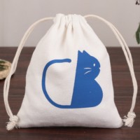 Pochette en coton réutilisable de haute qualité avec cordon de serrage, anti-poussière, personnalisable, imprimée, pour chaussures/cadeaux/épicerie/emballages/montres
