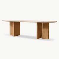 Table console en bois massif CHUNYE au design moderne et fonctionnel, finition bambou, pour entrée, salon, couloir, hôtel, décoration