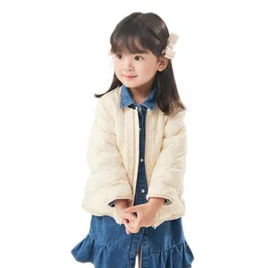 New Design Down Jacket High Quality Custom Ultra Light Duck Down Filled Winter Hunting Jacket Girls Children
