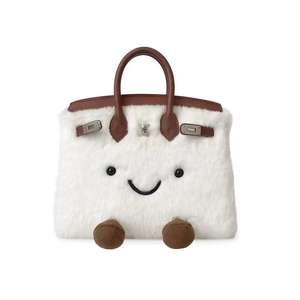 Sac à main <span class=keywords><strong>en</strong></span> peluche style Jellycat, super mignon, 3150cm, petit elfe <span class=keywords><strong>en</strong></span> peluche platine, tissu doux, design de niche pour filles et collectionneurs - Product Image 5