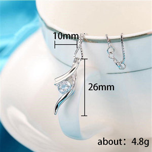 Collana con Ciondolo a Fiore alla Moda per Donne, Stile Coreano, Catena per Clavicola, Gioielli per Uso Quotidiano - Product Image 3