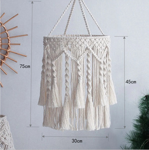 Nouvelle suspension luminaire en corde de coton tressée à la main de style nordique, décoration murale pour la pièce - Product Image 6