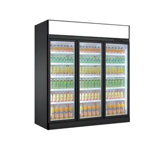 超市便利店玻璃门展示冷冻柜立式展示