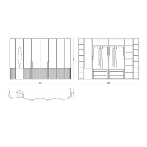 Meuble de chambre de luxe pour villa, armoire à vêtements, placard de chambre moderne et luxueux sur mesure DV-LEONARDO-01-WARDROBE - Product Image 2
