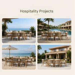 Set Tavolo e Sedie da Pranzo <span class=keywords><strong>per</strong></span> Esterni <span class=keywords><strong>in</strong></span> Teak Moderno Personalizzabile, <span class=keywords><strong>Mobili</strong></span> da Patio <span class=keywords><strong>in</strong></span> <span class=keywords><strong>Legno</strong></span> Massello <span class=keywords><strong>per</strong></span> Villa, Hotel, Cortile, Terrazza, Giardino - Product Image 2