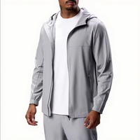 Ensemble de survêtement personnalisé avec logo imprimé pour homme : pantalon de jogging, sweat à capuche et coupe-vent tissé
