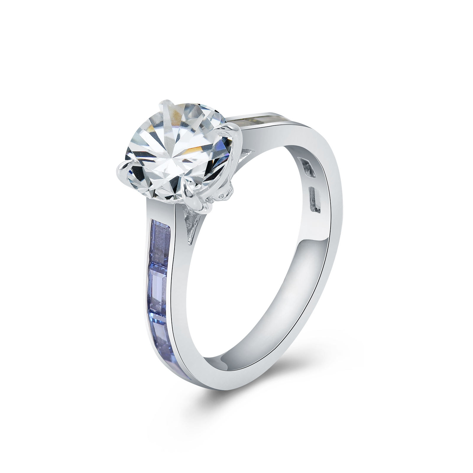 แหวนมอยซาไนต์ทองแท้ 18K