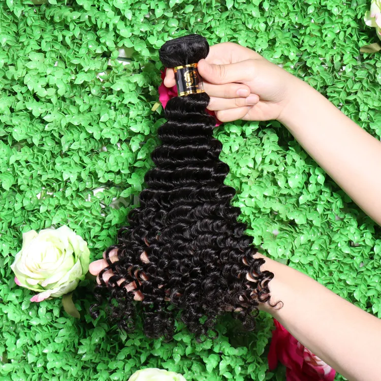 Zwart Haar Producten Braziliaanse Haar Hong Kong, Remy Maagd Diepe Krullend Haar, double Drawn Dream Catchers Dread Lock Haarverlenging