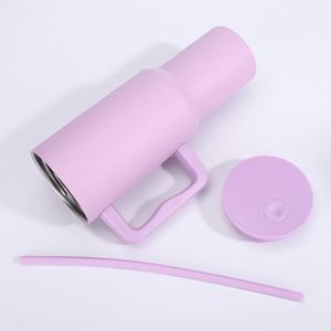 Vaso Térmico de Acero Inoxidable de 40oz, Aislamiento al Vacío de Doble Pared, Taza de Viaje con Asa y Popote, Logotipo Personalizado, Libre de BPA, Antiderrames, para Coche - Product Image 4