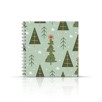 Carnet de notes Kawaii avec reliure spirale en forme de sapin de Noël, journal personnalisé pour l'auto-soin des étudiants