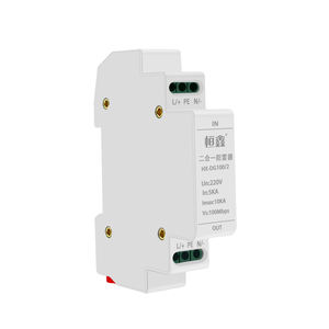220V 0,1dB Einfügedämpfung Flammhemmender Kunststoff PC 10kA DIN-Schienen 2-in-1 Überspannungsschutz Monitor Strom+Netzwerk 1ns 100Mbps - Product Image 3
