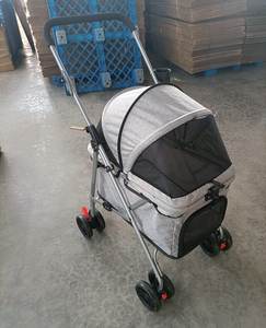 Carrito de Mascotas de Alta Calidad, Lujoso, Fácil de Montar, Plegable, Portátil, Transpirable y Cómodo, con Cuatro Ruedas - Product Image 3