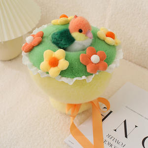 Di alta qualità piccolo uccello Bouquet di peluche Lovebird magnetico a spalla chiavetta anello bambola piccione pappagallo Festival regali - Product Image 4