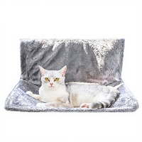 Auf Lager: Abnehmbares, waschbares, faltbares Katzenbett mit Metallrahmen, L-förmig, gefüttert, weichem Polyester, warm, für alle Jahreszeiten, atmungsaktiv, Haustierkäfig