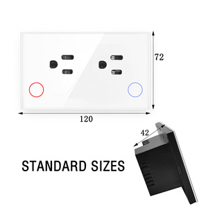 Tuya Smart Us Standard Zigbee <b>Socket</b> With Power Metering Touchscreen Glass Panel <b>Remote</b> <b>Control</b> - Product Image 3