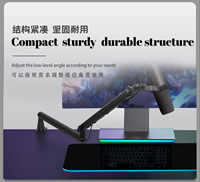 360 ° Support de microphone de bureau réglable avec pince, pliable, gestion des câbles pour le gaming, les podcasts et le studio