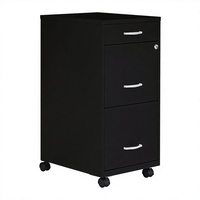 Armoire de classement mobile en bois de qualité commerciale, design moderne, 3 tiroirs, avec roulettes et serrure à clé, pour archives de bureau - Vente en gros sur mesure