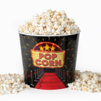 Seau à popcorn jetable, écologique, biodégradable, de qualité alimentaire, en papier, pour les restaurants, les plats à emporter, les cinémas