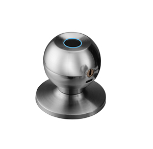 ลูกบิดประตูทรงกลมอลูมิเนียมอัลลอยด์อัจฉริยะ Tuya พร้อมระบบสแกนลายนิ้วมือ  แบบไม่ใช้กุญแจ สำหรับประตูห้องนอนและอพาร์ตเมนต์ - Product Image 1