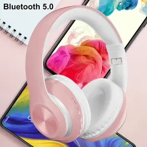 Foldable रिचार्जेबल मेमोरी कार्ड हरा स्टूडियो शोर रद्द वायरलेस हेडसेट Hifi ध्वनि Headphones