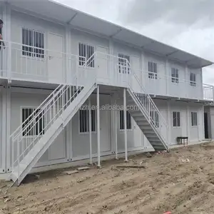 The construction site staff dormitories are fast and simple to install low price and good quality container house modular house