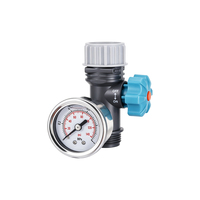 Vanne de régulation de pression d'eau réglable de 3/4 pouce avec manomètre pour système d'irrigation de jardin
