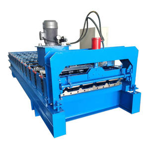 고품질 자동 롤링 성형 컬러 스틸 금속 프로필 유약 벽돌 지붕 타일 프레스 기계 - Product Image 2